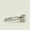 1.98ctw Princess Cut Diamond Halo 14k White Gold Engagement Ring