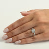 1.98ctw Princess Cut Diamond Halo 14k White Gold Engagement Ring