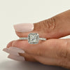 1.98ctw Princess Cut Diamond Halo 14k White Gold Engagement Ring