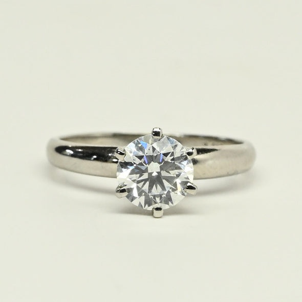 1.32ct E VS Round Lab Grown Diamond 14K White Gold Solitaire With IGI