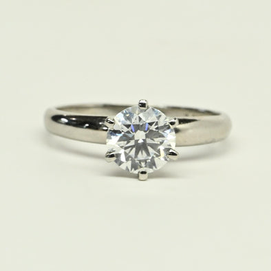 1.32ct E VS Round Lab Grown Diamond 14K White Gold Solitaire With IGI