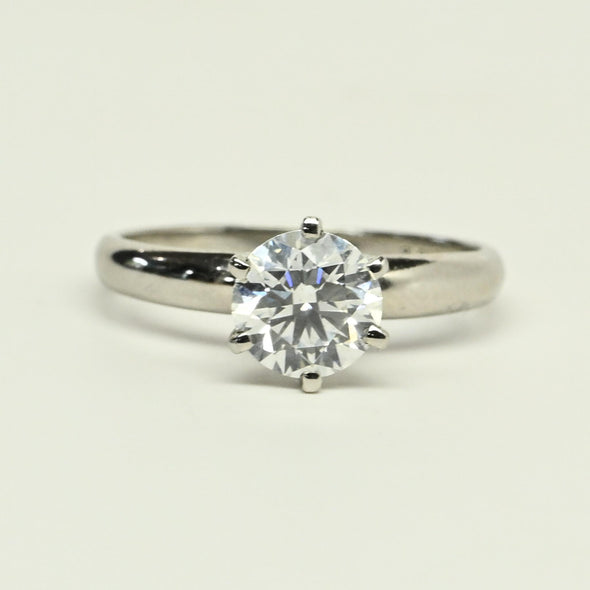 1.32ct E VS Round Lab Grown Diamond 14K White Gold Solitaire With IGI