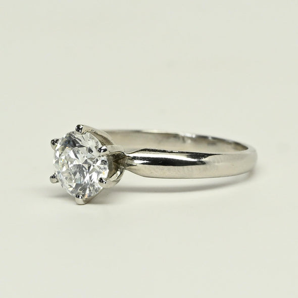 1.32ct E VS Round Lab Grown Diamond 14K White Gold Solitaire With IGI
