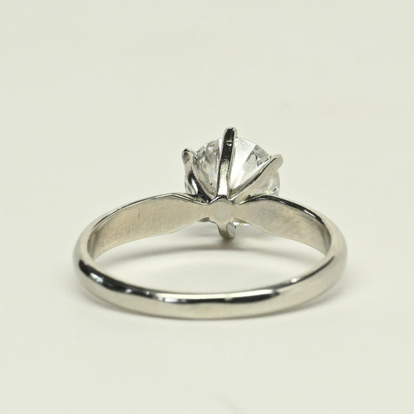 1.32ct E VS Round Lab Grown Diamond 14K White Gold Solitaire With IGI