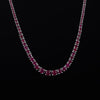 3.5cttw Graduated Ruby Tennis Necklace in 14k White Gold