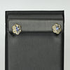 Tanzanite & Diamond Flower Cluster 14k Gold Earrings