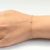 Diamonds by the Yard 5 Stone Round Diamond 14k Yellow Gold Bracelet Anklet