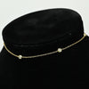 Diamonds by the Yard 5 Stone Round Diamond 14k Yellow Gold Bracelet Anklet