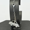 Vintage Italian Designer Diamond Travel Motif 18k White Gold Charm Bracelet