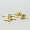 Tiffany & Co Diamond X 18k Yellow Gold 4pc Button Set