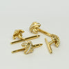 Tiffany & Co Diamond X 18k Yellow Gold 4pc Button Set