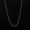 3.5cttw Graduated Ruby Tennis Necklace in 14k White Gold