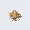 Diamond Bee 14k Yellow Gold Brooch