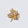 Diamond Bee 14k Yellow Gold Brooch