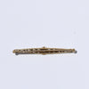 Yogo Gulch Montana Blue Sapphire Filigree 14k Yellow Gold Bar Brooch