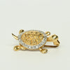 Diamond Turtle 14k Yellow Gold Brooch