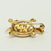 Diamond Turtle 14k Yellow Gold Brooch