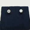 0.74cttw 3/4 Natural Diamond Round Brilliant 14k White Gold Stud Earrings