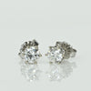 0.74cttw 3/4 Natural Diamond Round Brilliant 14k White Gold Stud Earrings