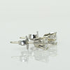 0.74cttw 3/4 Natural Diamond Round Brilliant 14k White Gold Stud Earrings