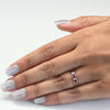 Vintage Ruby and Diamond Band 18k White Gold Ring