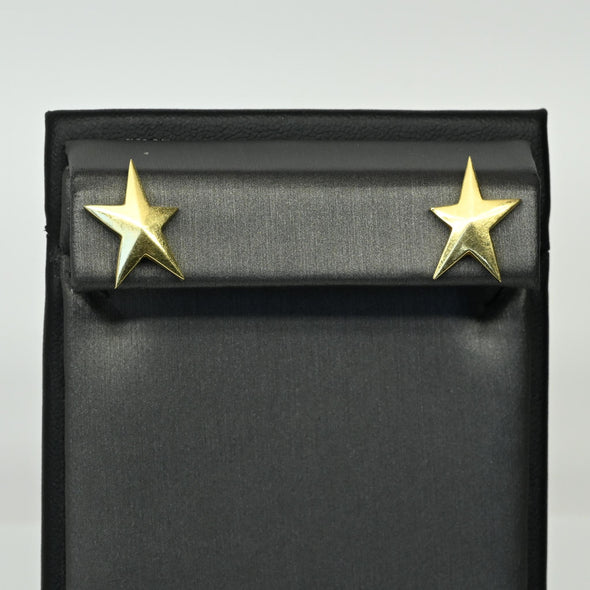 Tiffany Co. Vintage Star 18k Yellow Gold Earrings 1983