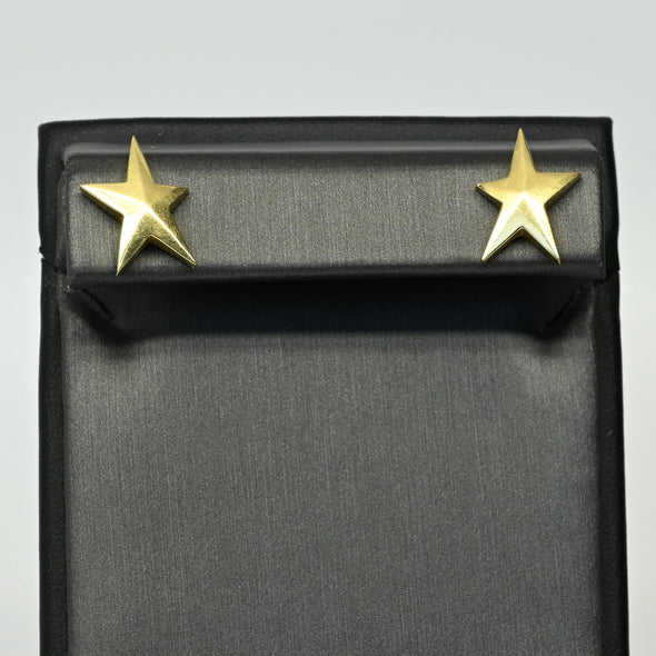 Tiffany Co. Vintage Star 18k Yellow Gold Earrings 1983