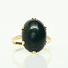 Vintage Bloodstone Oval Cabochon 14k Yellow Gold Ring
