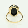 Vintage Bloodstone Oval Cabochon 14k Yellow Gold Ring