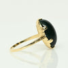Vintage Bloodstone Oval Cabochon 14k Yellow Gold Ring