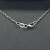 Diamond Oval Pendant 14k White Gold Necklace