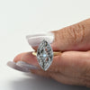 Retro Diamond Navette 14k Cocktail Ring
