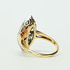 Retro Diamond Navette 14k Cocktail Ring