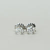 0.67cttw Natural Diamond Round Brilliant 14k White Gold Martini Stud Earrings