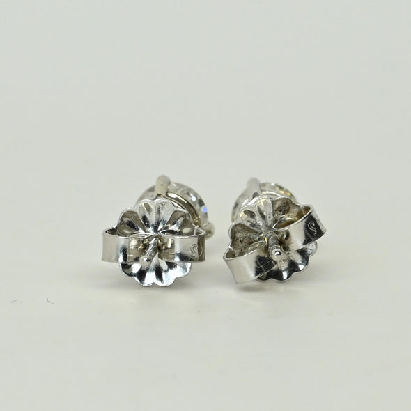 0.67cttw Natural Diamond Round Brilliant 14k White Gold Martini Stud Earrings