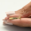 Hand Made Gypsy Set Diamond Hammer Finish 18k Yellow Gold Band