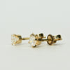 0.57ctw Round Brilliant Diamond Studs 14k Yellow Gold Earrings