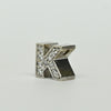 Diamond "K" 14k White Gold Pendant