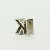 Diamond "K" 14k White Gold Pendant