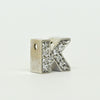 Diamond "K" 14k White Gold Pendant