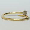 Cartier Juste un Clou Diamond Pave 18k Yellow Gold Nail Bracelet w Box Gift Bag