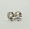 2.32cttw Natural Diamond Round Brilliant Bezel Set 14k White Gold Stud Earrings