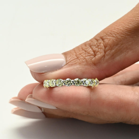 New 2.75ctw Round Brilliant Diamond Eternity Band - Size 5.5