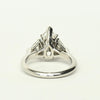 3.02 E SI1 Pear GIA Diamond w Tri Sides Handmade Platinum Engagement Ring