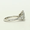 3.02 E SI1 Pear GIA Diamond w Tri Sides Handmade Platinum Engagement Ring
