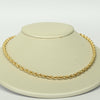 Rope Chain Semi Solid 19" 3.9mm 10K Yellow Gold Necklace