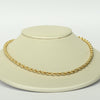 Rope Chain Semi Solid 19" 3.9mm 10K Yellow Gold Necklace