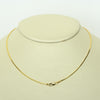 Square Snake Chain 18" 1mm 14K Yellow Gold Pendant Necklace