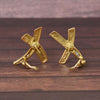 Tiffany & Co. Paloma Picasso Large X Kiss Earrings 18K Gold Platinum Diamonds