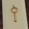 Vintage Functional Hand Cuff Key Pendant 14K Yellow Gold